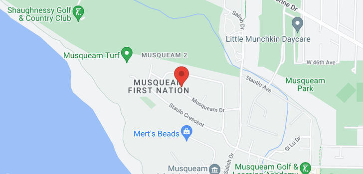 map of 4261 MUSQUEAM DRIVE
